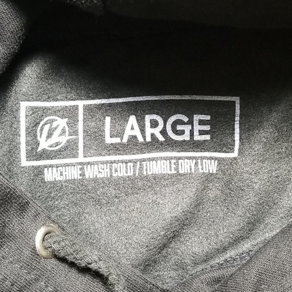LZMfg YouTubers Merchandising Ladies Hoodie Size L Black Pink Spell Out Fleece - Picture 3 of 4